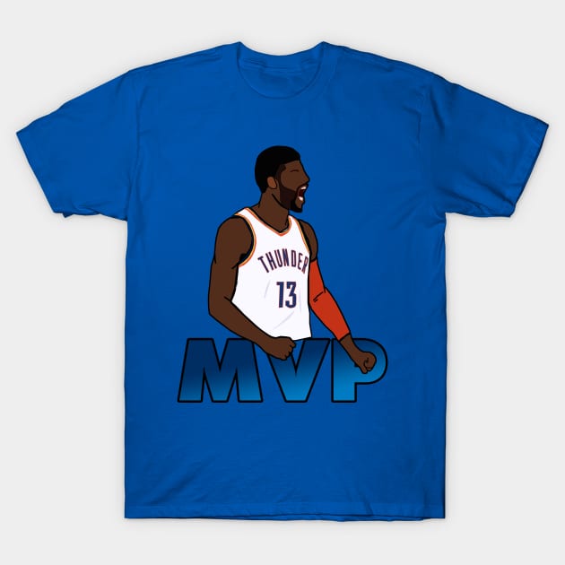 Paul George MVP - NBA Oklahoma City Thunder T-Shirt by xavierjfong